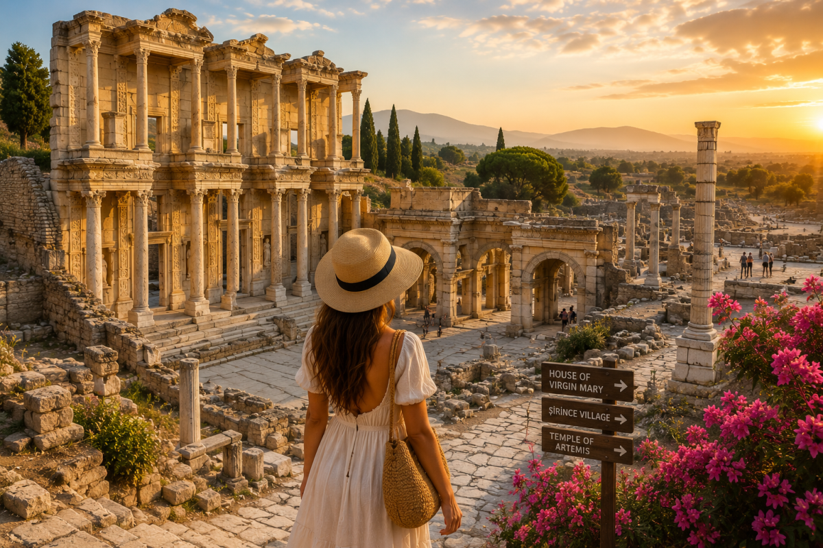 Ephesus & House of Virgin Mary Tour from Kusadasi | Sirince Village & Temple of Artemis