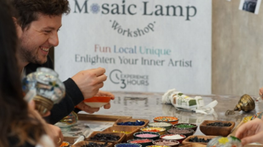 3 Hour Turkish Mosaic Lamp Workshop photo 5