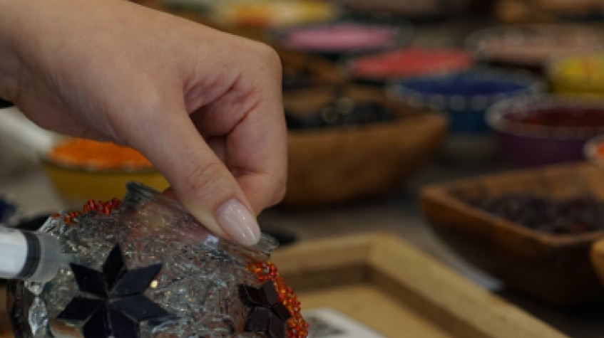 3 Hour Turkish Mosaic Lamp Workshop photo 6