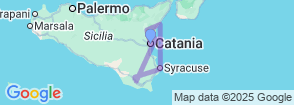 5 Days South Italy Tour Map