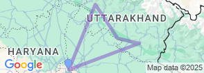 7 Days Amazing Uttarakhand Tour Map