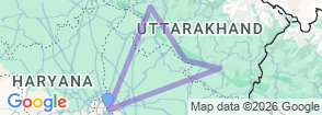 7 Days Amazing Uttarakhand Tour Map