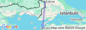 6 Days Canakkale & Edirne City Tour Map