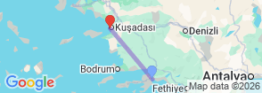 Visiting the Ancient City of Ephesus and Virgin Mary House from Marmaris Map