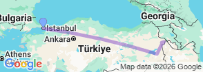 8 Days Noah’s Ark Cultural Trekking Tour Map