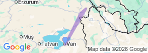 9 Days Mount Ararat Ascent Trekking Tour Map