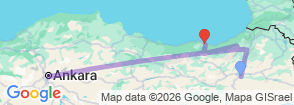 11 Days Trans Kackar Trekking Tour Map