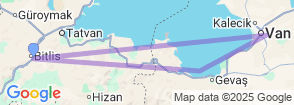 6 Days Bitlis City & Cooking Tour Map