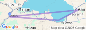 6 Days Bitlis City & Cooking Tour Map