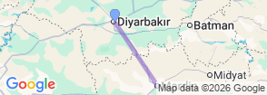 Daily Mardin City Tour from Diyarbakir Map