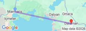 Daily Rafting Marmaris Tour Map