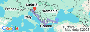 16 Days Grand Balkan Countries Tour Map