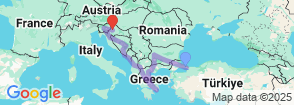 19 Days Europe Balkan Countries Tour Map