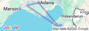 Daily Adana - Tarsus Tour from Hatay Map
