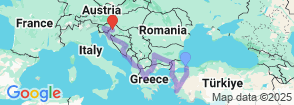23 Days Balkan Countries Combined Tour Map