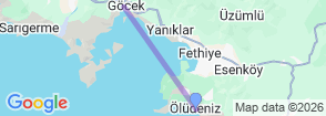 Daily Fethiye Gocek Market Tour from Oludeniz Map