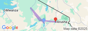 5 Days Tanzania Highlight Tour Map
