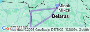 7 Days Belarus Tour Map