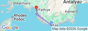 3 Days 2 Nights Kas to Fethiye Blue Cruises Tour Map