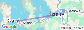 Daily Cesme Boat Trip from Izmir Map