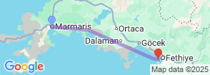 4 Days Marmaris Fethiye Cabin Cruise Map