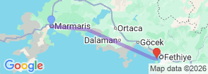 4 Days Marmaris Fethiye Cabin Cruise Map