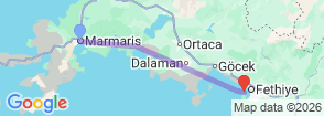 4 Days Marmaris Fethiye Cabin Cruise Map
