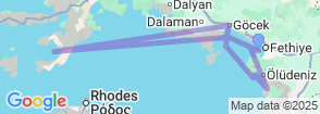 7 Days Yoga Fethiye Blue Cruises Tour Map