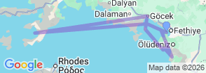7 Days Yoga Fethiye Blue Cruises Tour Map