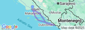 Sail Croatia Split Blue Cruise Tour 8 Days Map