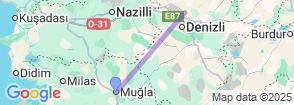 Daily Pamukkale Tour from Mugla Map