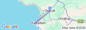 Kusadasi Boat Cruise Tour From Selcuk Map