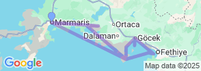 Marmaris Fethiye Marmaris Cabin Cruise 8 Days Map
