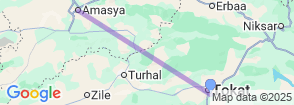 Daily Amasya Tour from Tokat Map