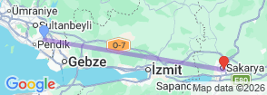 5 Days Sakarya City Tour Map