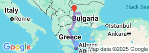7 Days Greece Bulgaria Combined Tour Map