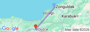 5 Days Zonguldak - Duzce Tour Map