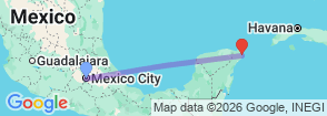 9 Days Mexico City & Beach Tour Map