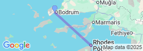 Daily Rhodes Independent Tour from Bodrum Map