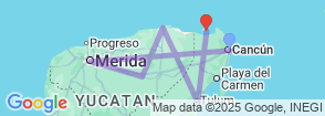 11 Days Merida City & Beach Map