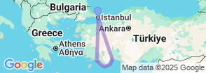 9 Days Istanbul & Blue Cruise Fethiye & Olympos Tour by Gulet Map