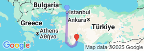 10 Days Istanbul & Blue Cruise & Olympos Tour Map