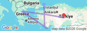 11 Days Mediterrenian Anatolia & Blue Cruise Tour Map