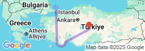 12 Days Mediterrenian Turkey & Blue Cruise Tour Map