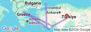 12 Days Mediterrenian Turkey & Blue Cruise Tour Map