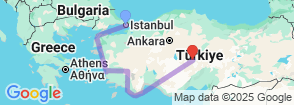 15 Days Explorer Turkey Blue Dream Cruise Tour Map