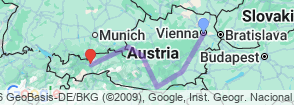 9 Days Castles of Austria Tour Map