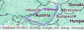 14 Days Grand Tour of Austria Map