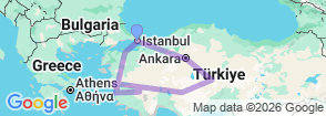 14 Days Highlights of Turkey by Train Tour Map