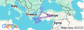 12 Days Seven Wonders of Turkey Greece Cruise Tour Map